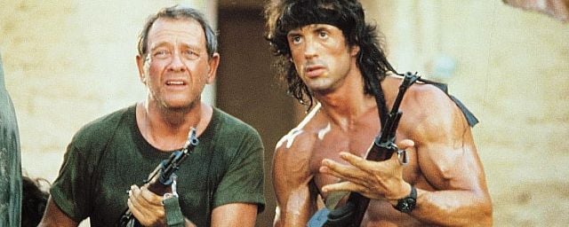 Richard Crenna and Sylvester Stallone
