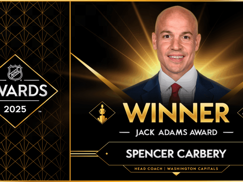 Capital's carberry won the Jack Adams Award as the top coach