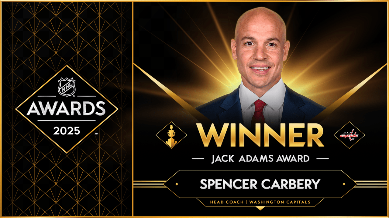 Capital's carberry won the Jack Adams Award as the top coach