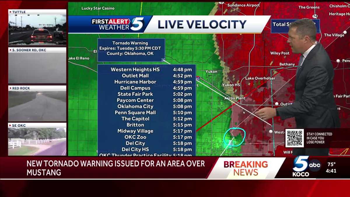 Tornado warning issued for Oklahoma City metro