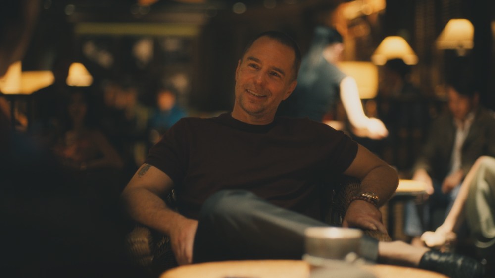 Sam Rockwell on White Lotus Leopard Briefs, and Laving Sinners