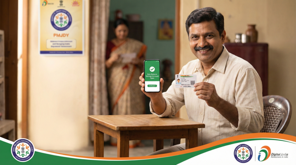 how to open a zero balance savings account in any bank in india scaled 1