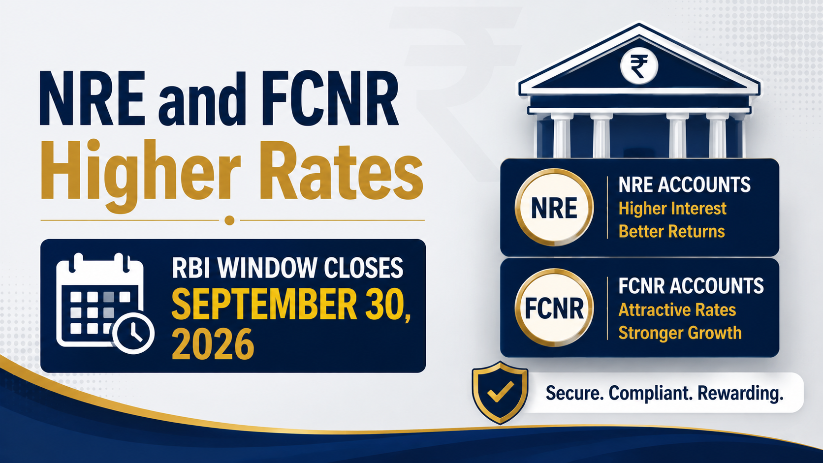 RBI NRE FCNR higher deposit rates NRI window September 30 2026 RBI NRE FCNR higher deposit rates NRI window September 30 2026
