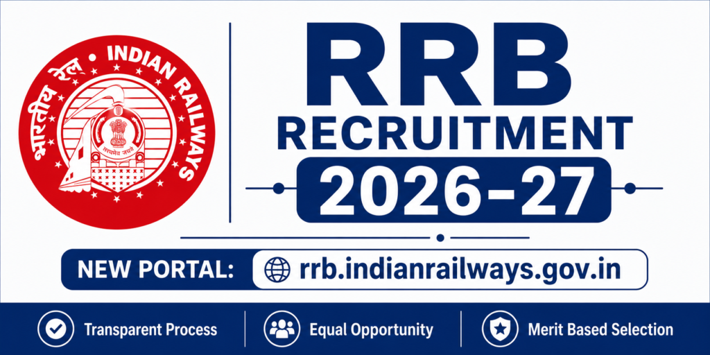 RRB Railway Recruitment 2026-27 ALP Group D NTPC new unified portal rrb.indianrailways.gov.in